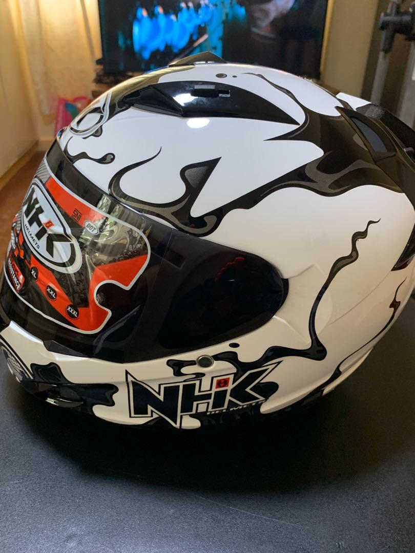 Nhk Race Pro Magma White Motorbikes Motorbike Parts Accessories Helmets And Other Riding Gears On Carousell