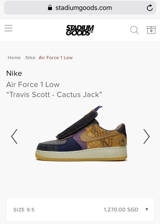 Travis scott air force 1 stadium goods top