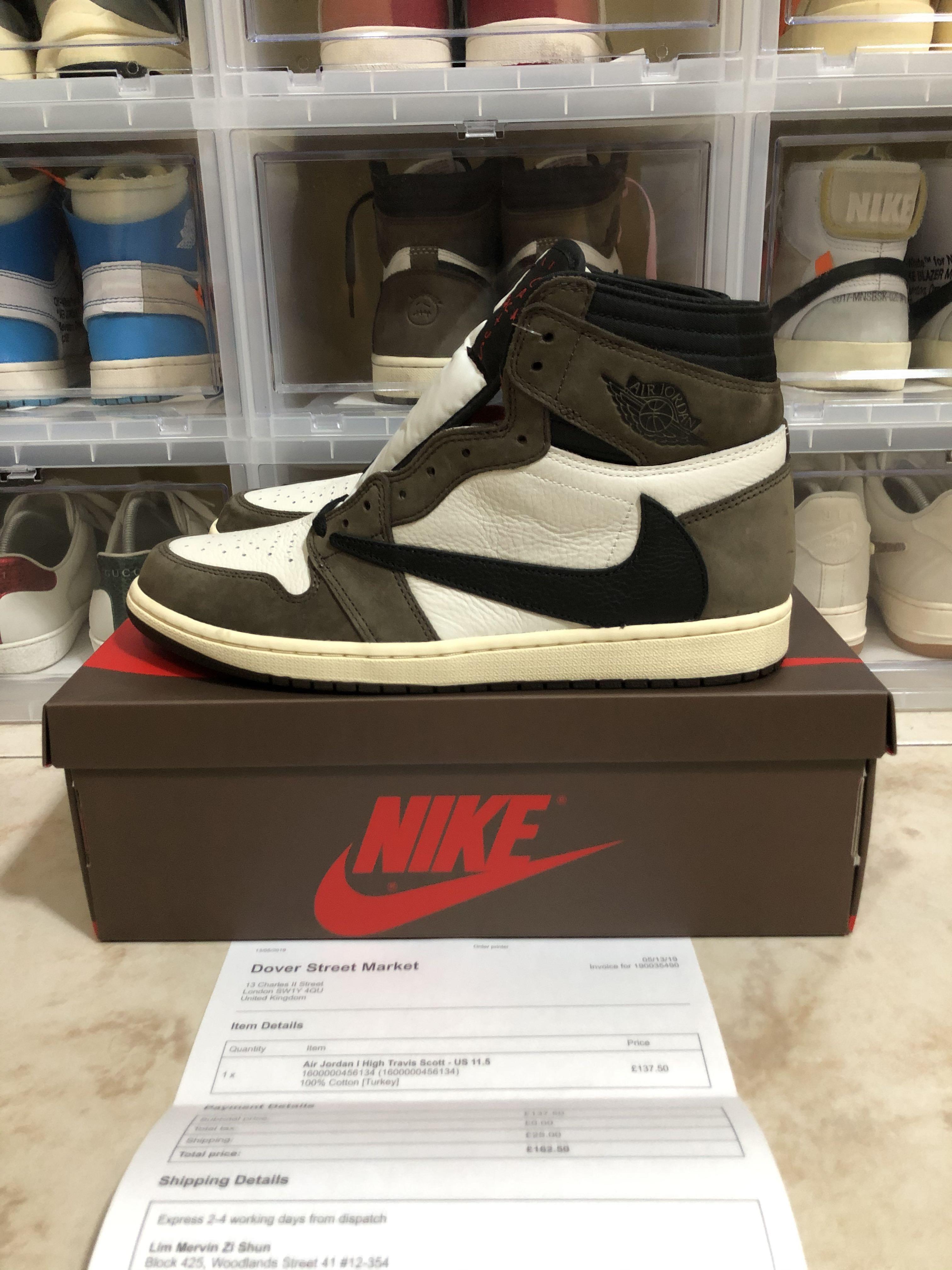 nike air jordan 1 travis scott price