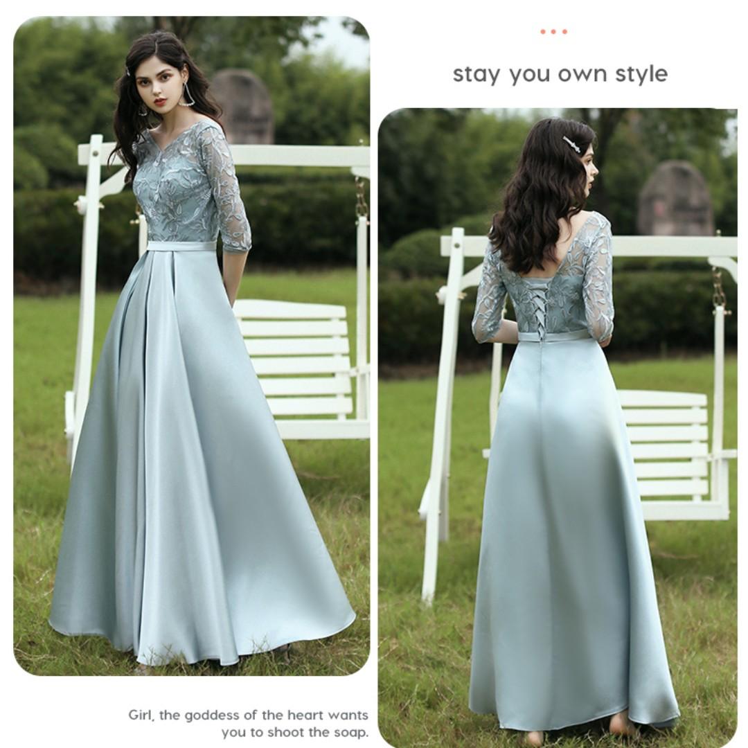 Purple grey bridesmaid dresses online