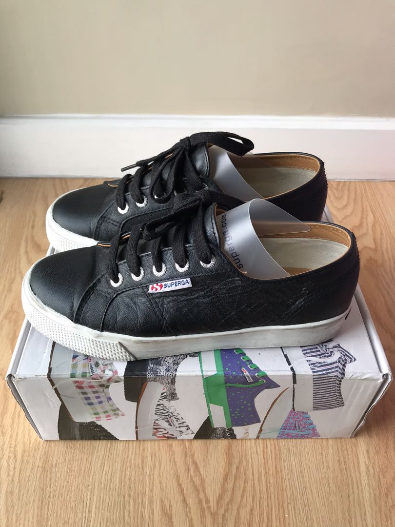 Superga 2750 leather black Clearance
