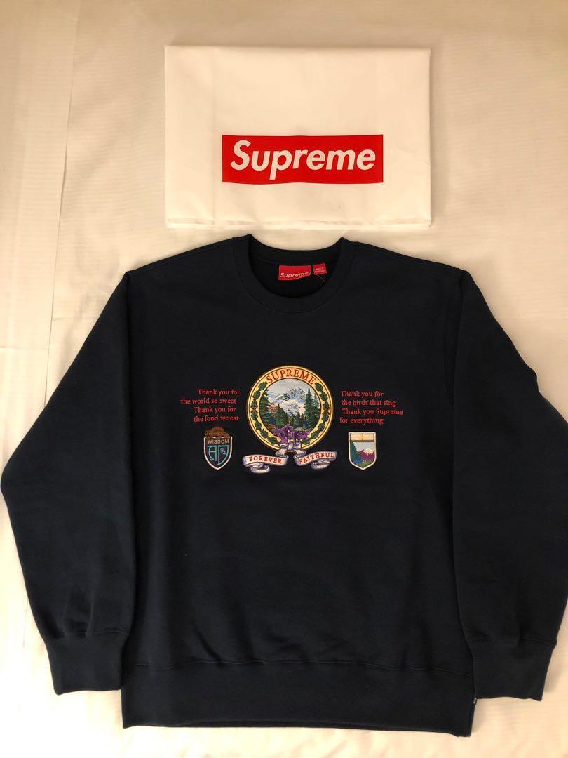 Supreme Mountain Crewneck Navy L New Releases
