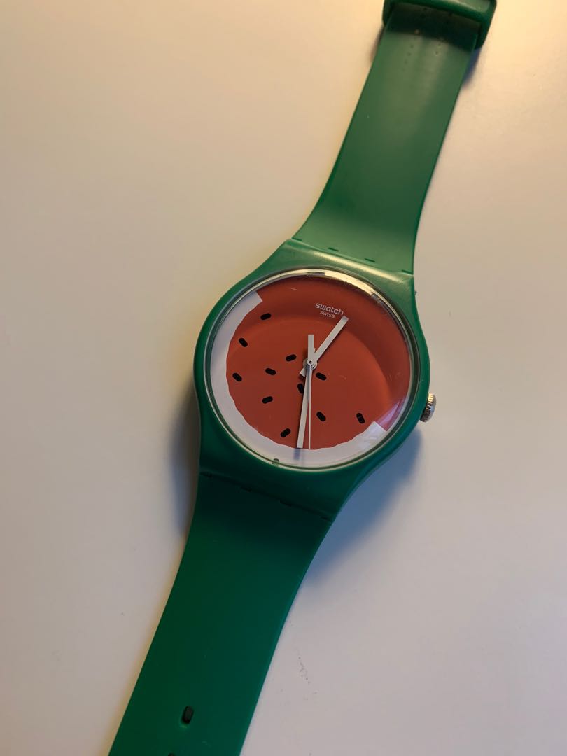 Swatch Watch (Green Watermelon ), Men's Fashion, Watches & Accessories
