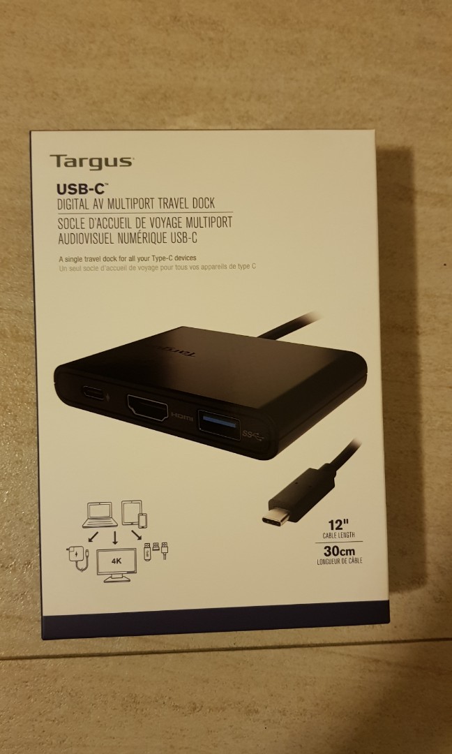 Targus Digital AV Multiport Travel Dock, Computers & Tech, Parts