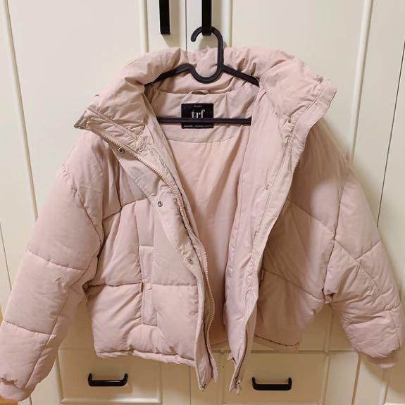 Pink puffer sale jacket zara