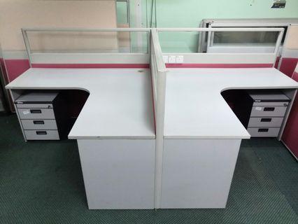 Workstation T-shape for 2 Seater, Ready Stock