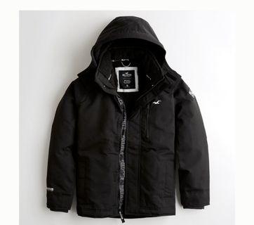 小麥代購 HOLLISTER hco外套黑色仿羊羔絨外套 全新S/M/L/XL號有帽子 保證原廠真品 假一賠十