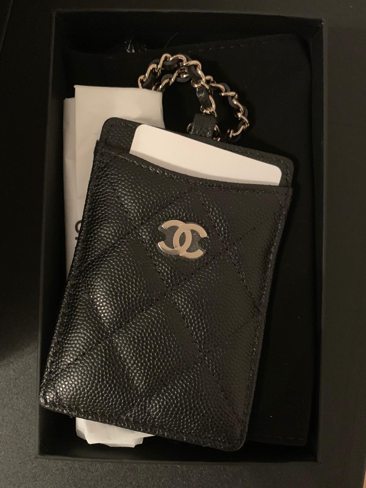 Chanel card 2024 holder necklace