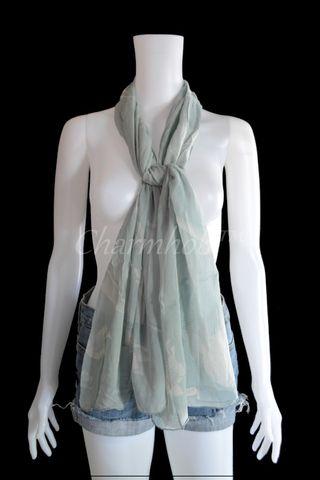 Authentic SALVATORE FERRAGAMO long silk scarf