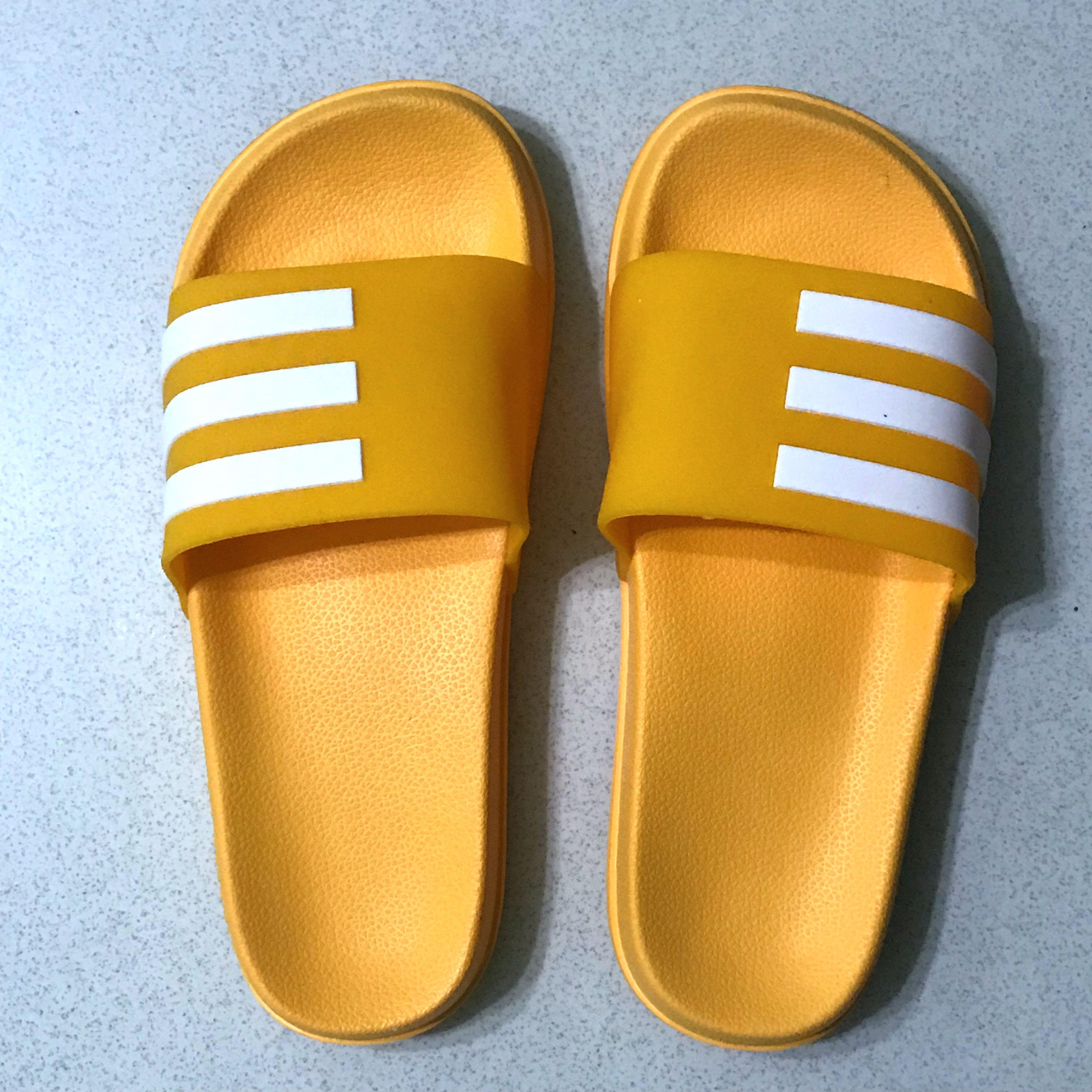 adidas yellow slides