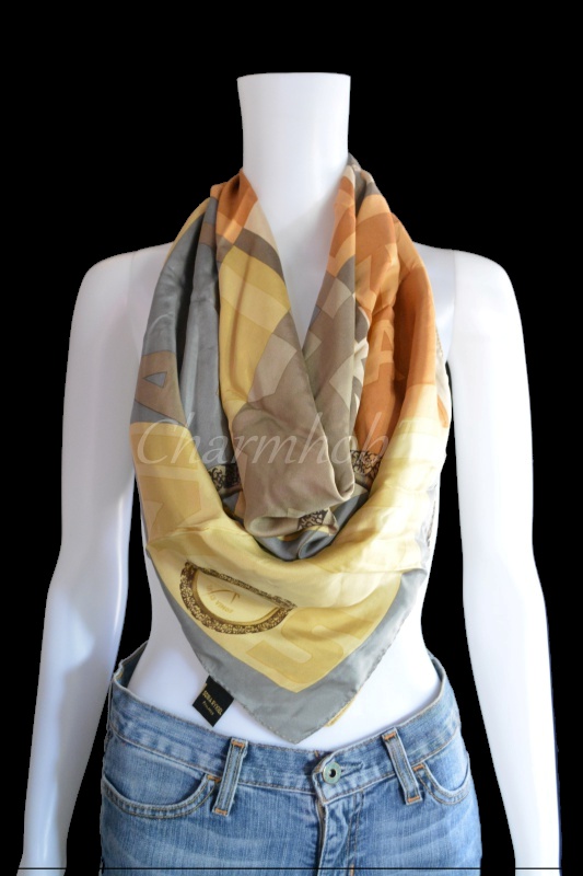 printed silk scarf