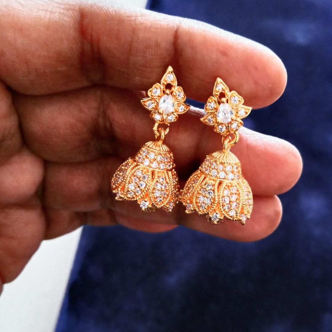 Beautiful American Diamond Jhumka