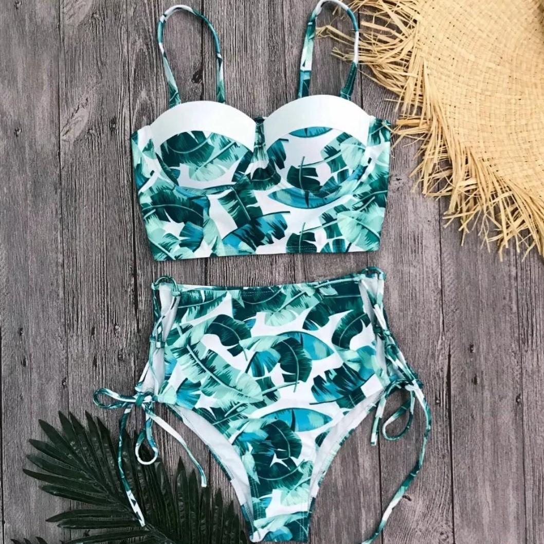 green leaf swimsuit