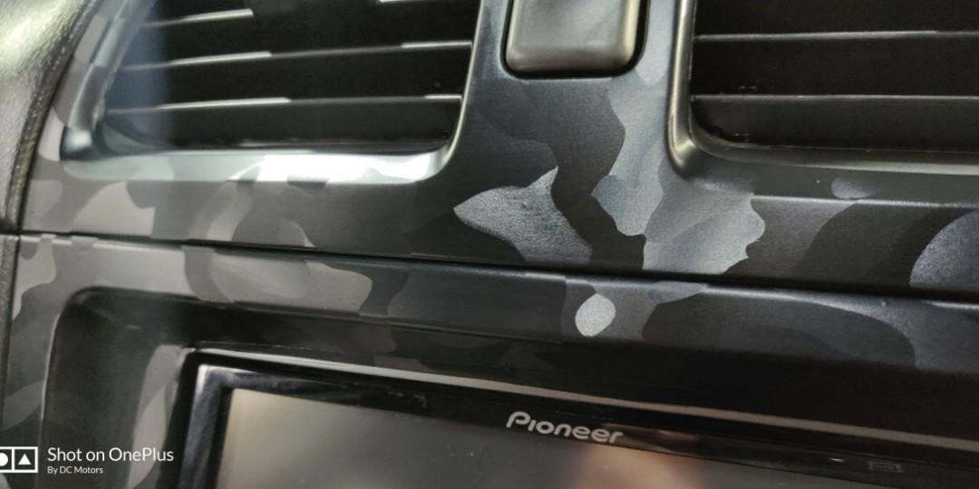 Black Camo Vinyl Wrap, Car Accessories, Accessories on Carousell