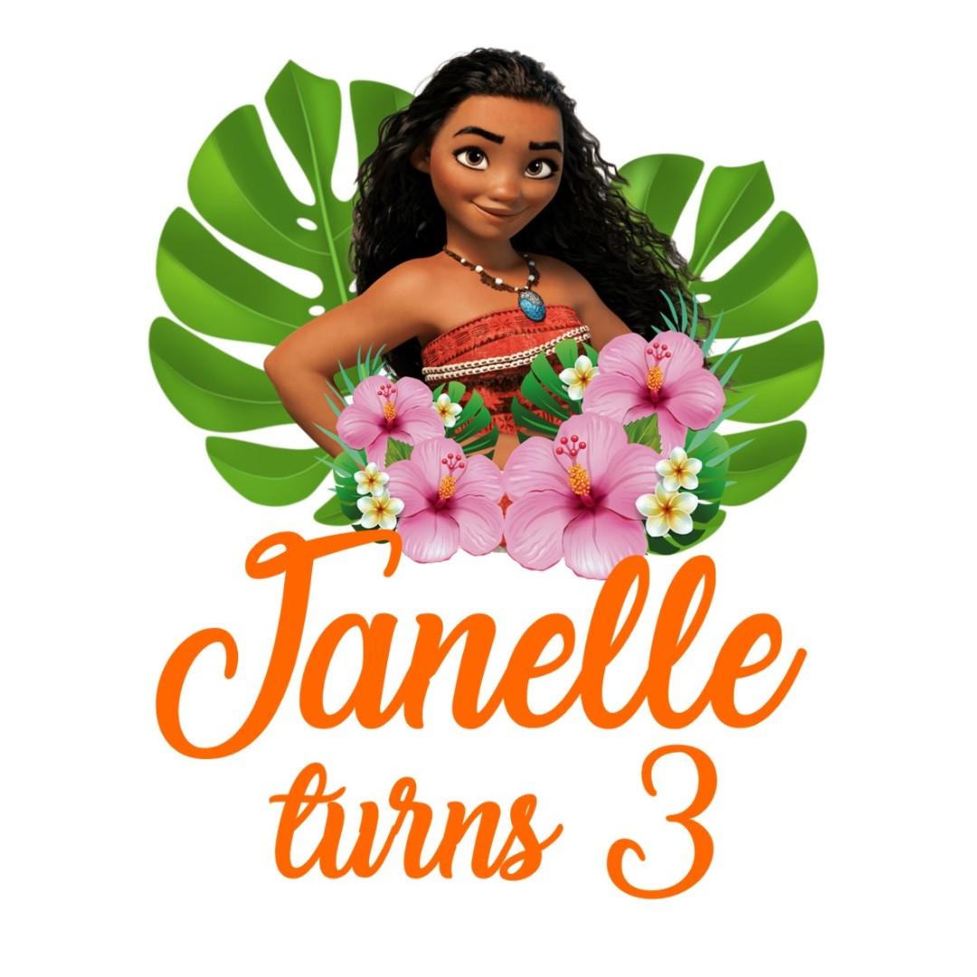 Cake Topper Moana Design Craft Art Prints on Carousell
