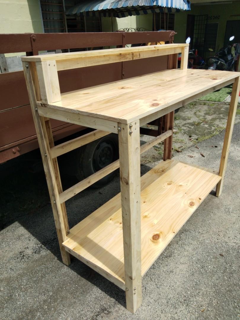 Customade Buffet Table (Category: Tables & Sets) located in Kuala Lumpur. Submitted by khai930209 (Listing ID 264536158, Image 1). Description: Customade Buffet Table:_ 1. Suitable for Cafe or Restaurant 2. Can add more shelves if needed with extra RM100 each layer 3. Or can customize to other design based on your preference Delivery charge RM180-250 May visit our FB page or Instagram at One Pine for more design..