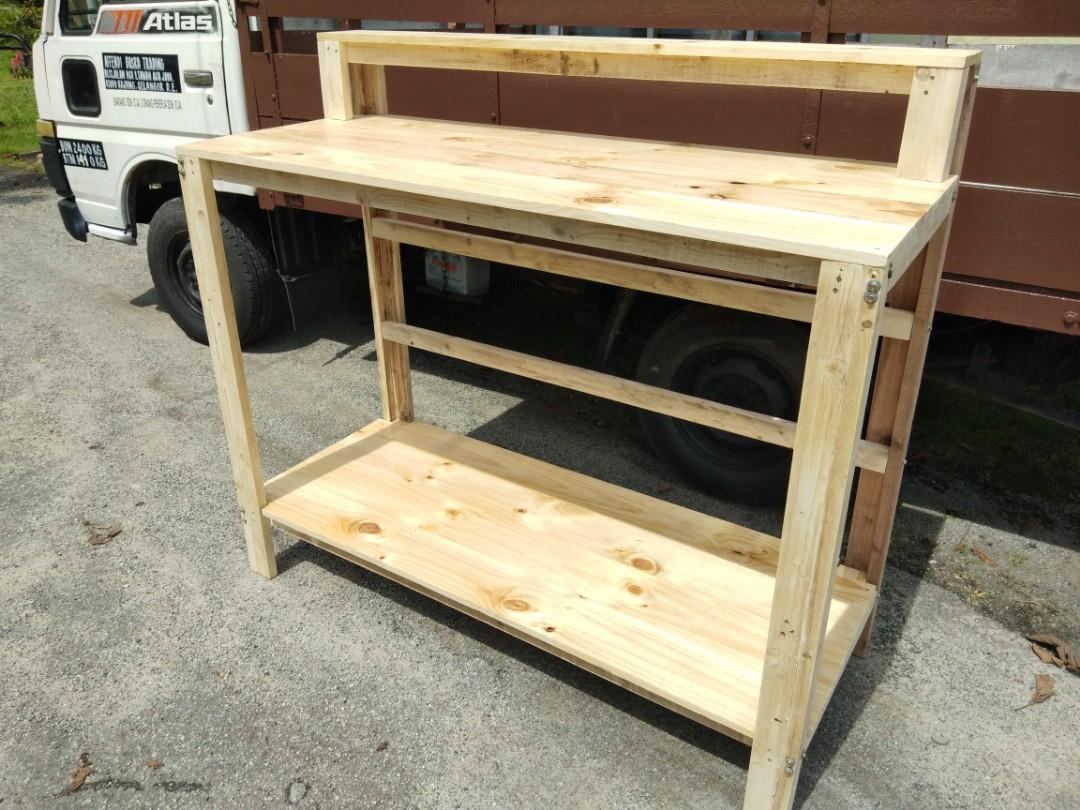 Customade Buffet Table (Category: Tables & Sets) located in Kuala Lumpur. Submitted by khai930209 (Listing ID 264536158, Image 2). Description: Customade Buffet Table:_ 1. Suitable for Cafe or Restaurant 2. Can add more shelves if needed with extra RM100 each layer 3. Or can customize to other design based on your preference Delivery charge RM180-250 May visit our FB page or Instagram at One Pine for more design..
