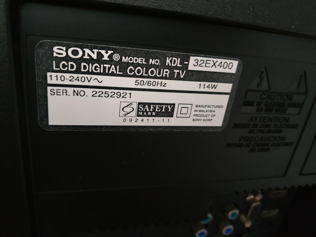 Sony Bravia LCD TV KDL32EX400, TV & Home Appliances, TV & Entertainment, TV on Carousell
