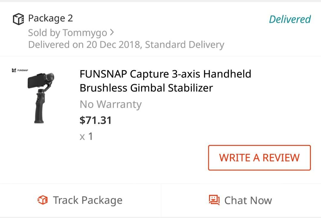 Funsnap Capture 3-axis Gimbal, Photography, Video Cameras on Carousell