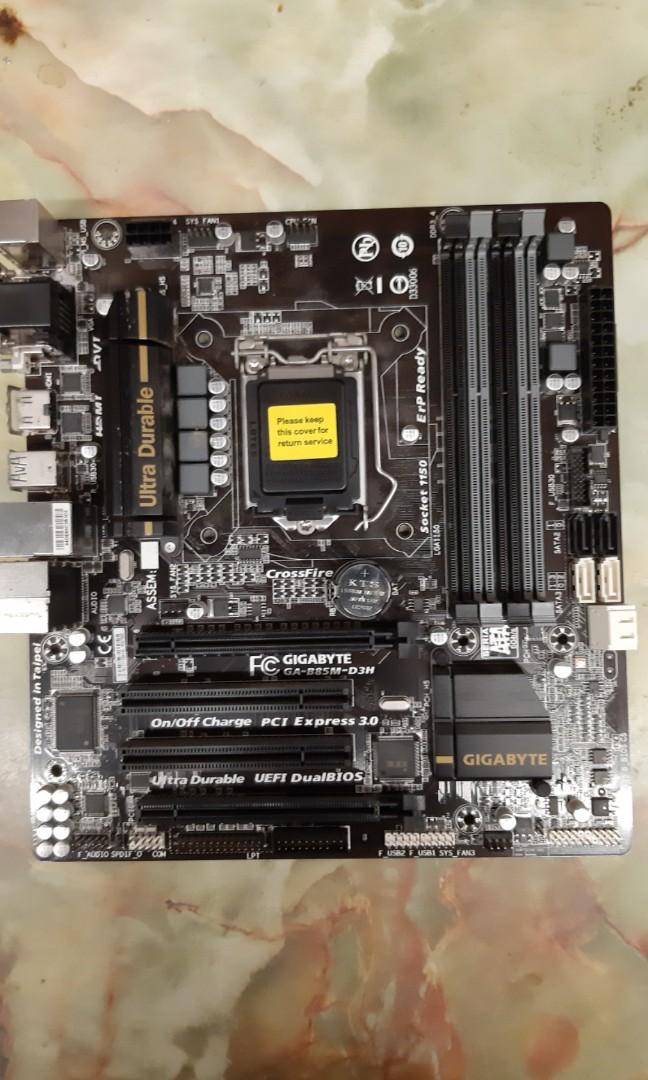Gigabyte Ga B85m D3h Rev 1 1 Electronics Computer Parts Accessories On Carousell