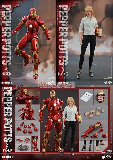 Hot Toys Mark IX 9 and pepper potts Hobbies Toys Toys
