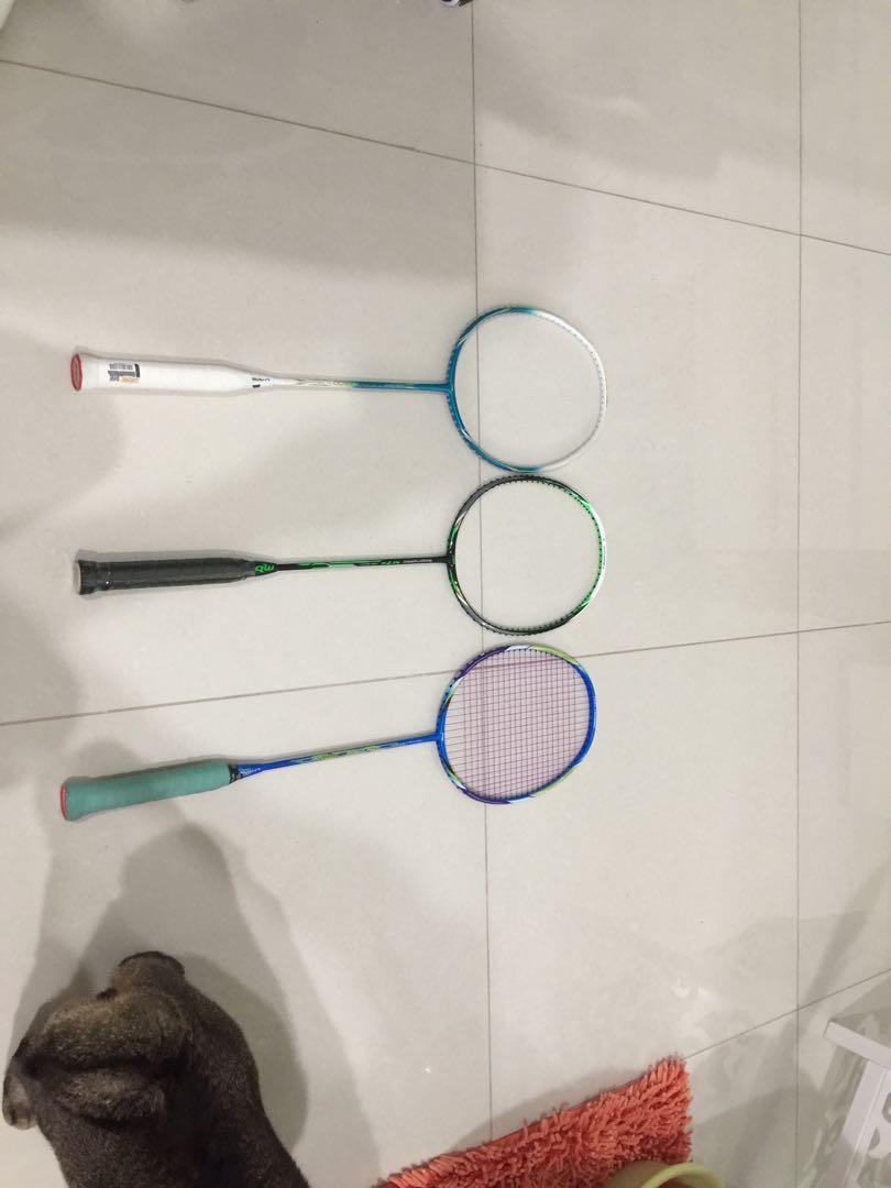Lining racket. (Category: Racket & Ball Sports) located in Singapore. Submitted by ericgohhhh (Listing ID 264505213, Image 1). Description: Selling three different racket. Lining UC LITE 8500 $60 (used) SOLD Yonex Nanoray 750 $80 (New) SOLD Mb turbocharging M7ii $60 (new) Lining Ultra strong 988 LITE $60 (used) Let me know if interested. I can take more picture .