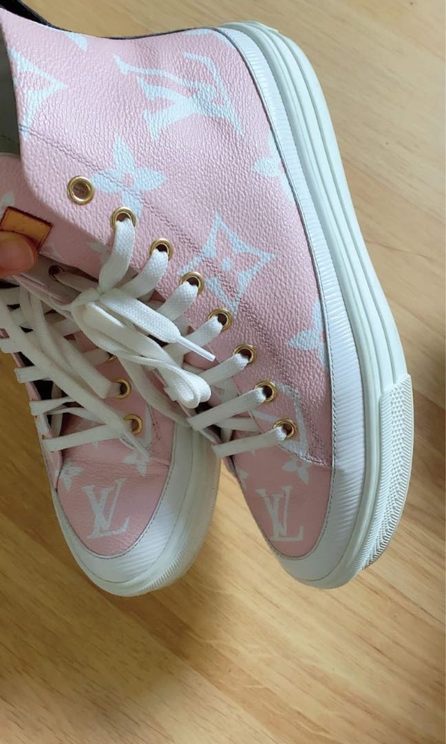 LV pink high cut shoes, Women's Fashion 