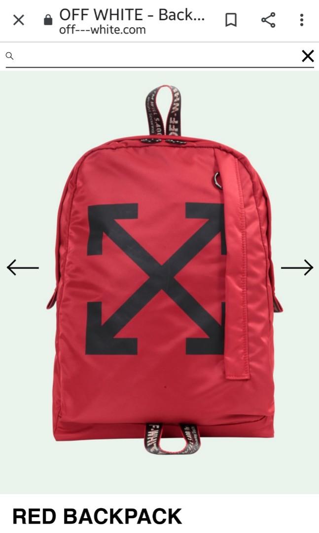 Off White Arrows Logo Backpack