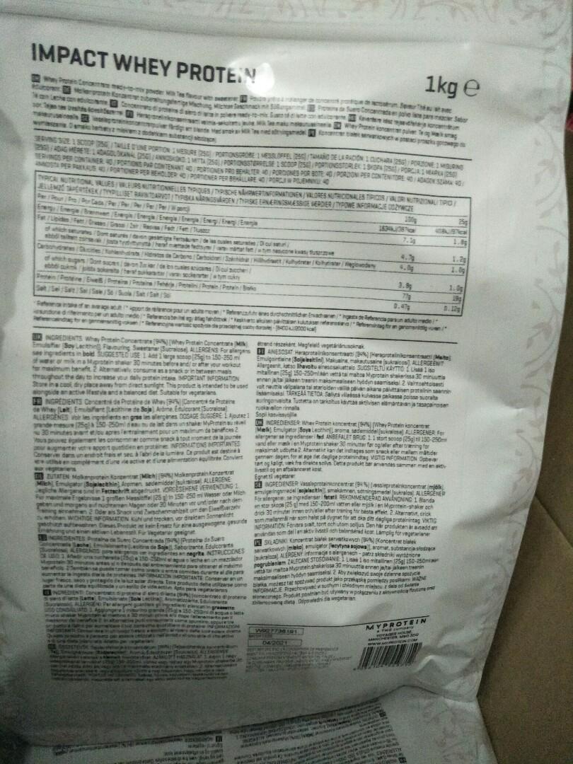 [1kg Protein Powder Milk Tea Flavour] MyProtein, Health & Nutrition