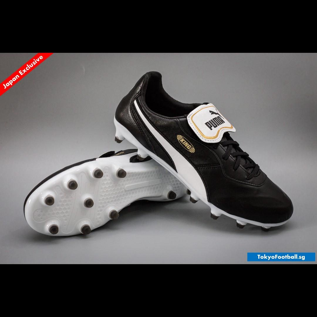 puma leather soccer shoes