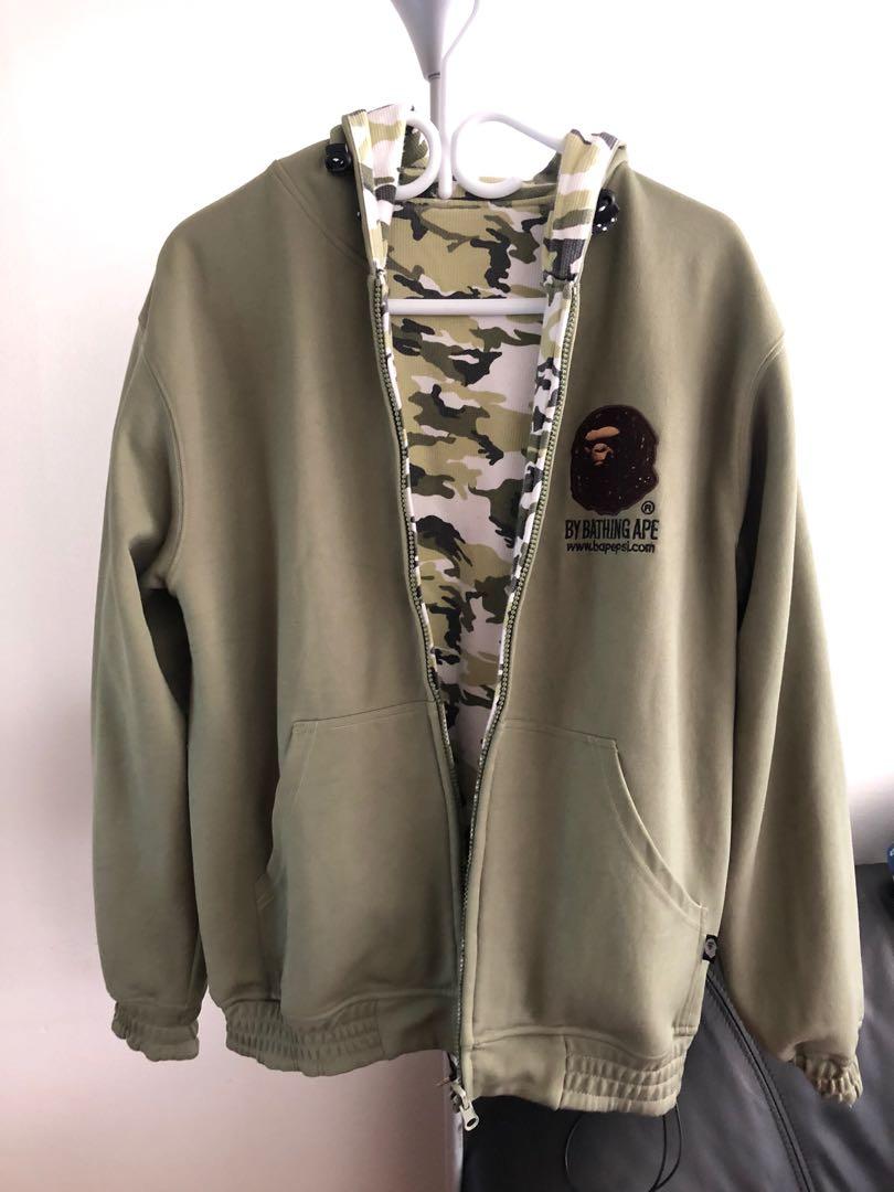 REVERSIBLE BAPE HOODIE Men s Fashion Clothes on Carousell