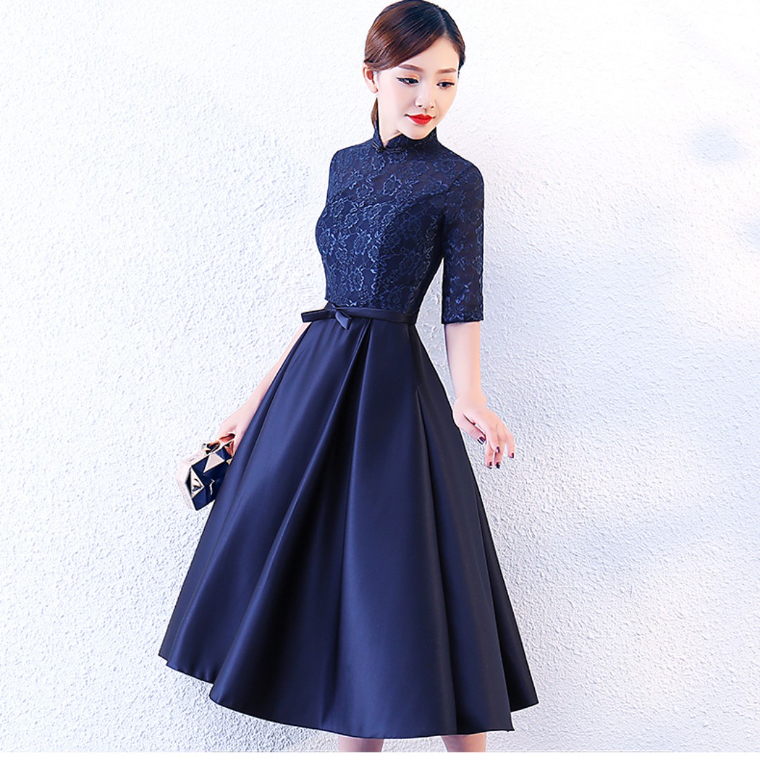 royal blue chinese dress