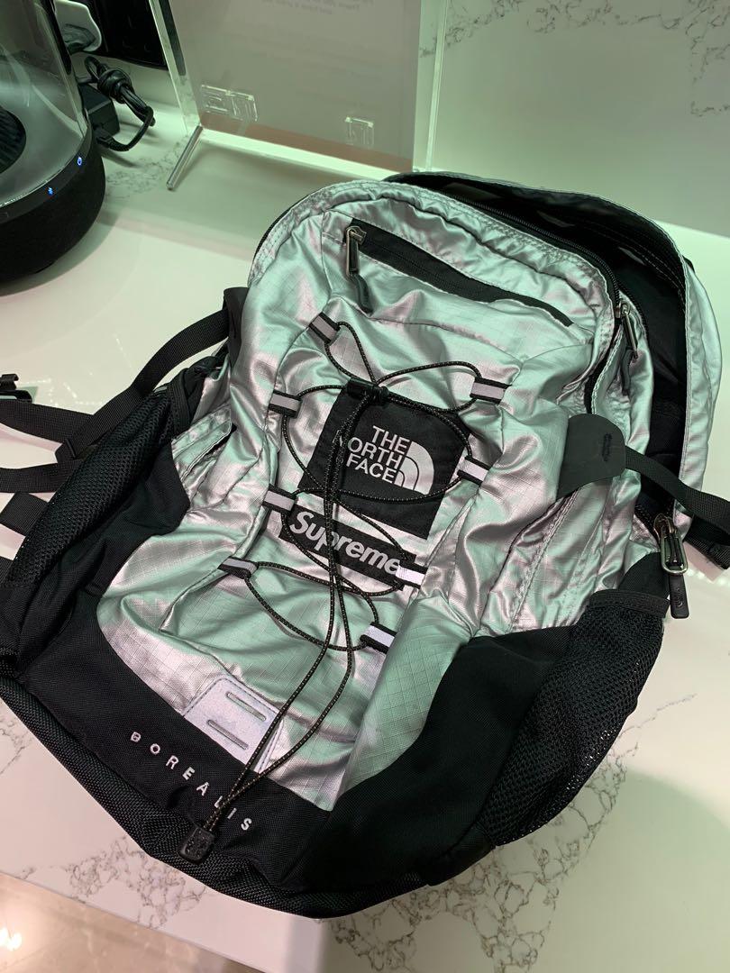 Supreme north face backpack silver discount