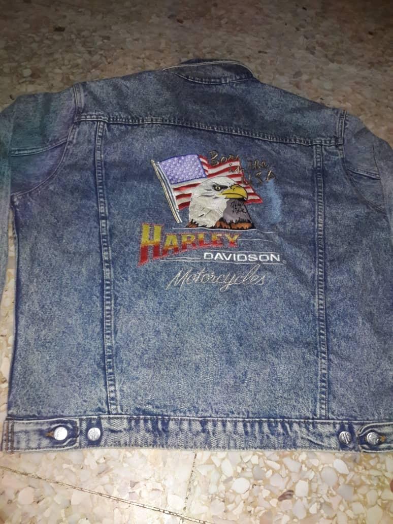 vintage harley davidson denim jacket