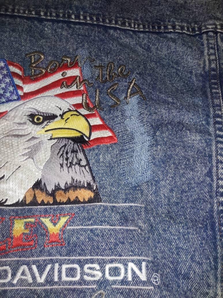 vintage harley davidson denim jacket