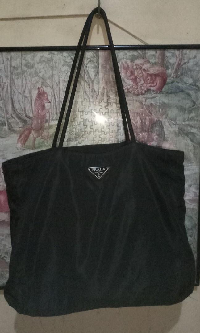Vintage prada nylon large tote bag, Women's Fashion, Bags & Wallets,  Cross-body Bags on Carousell