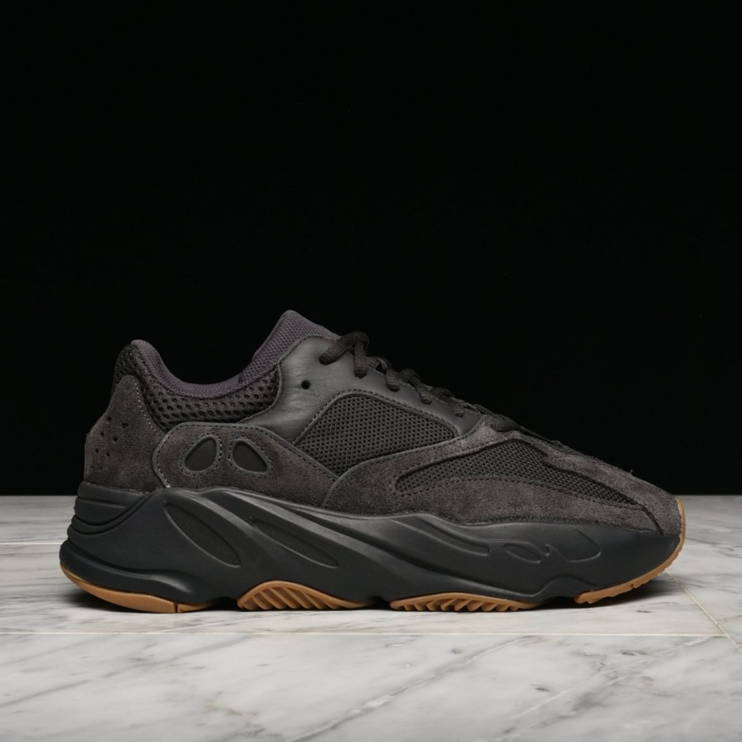 yeezy black with gum sole
