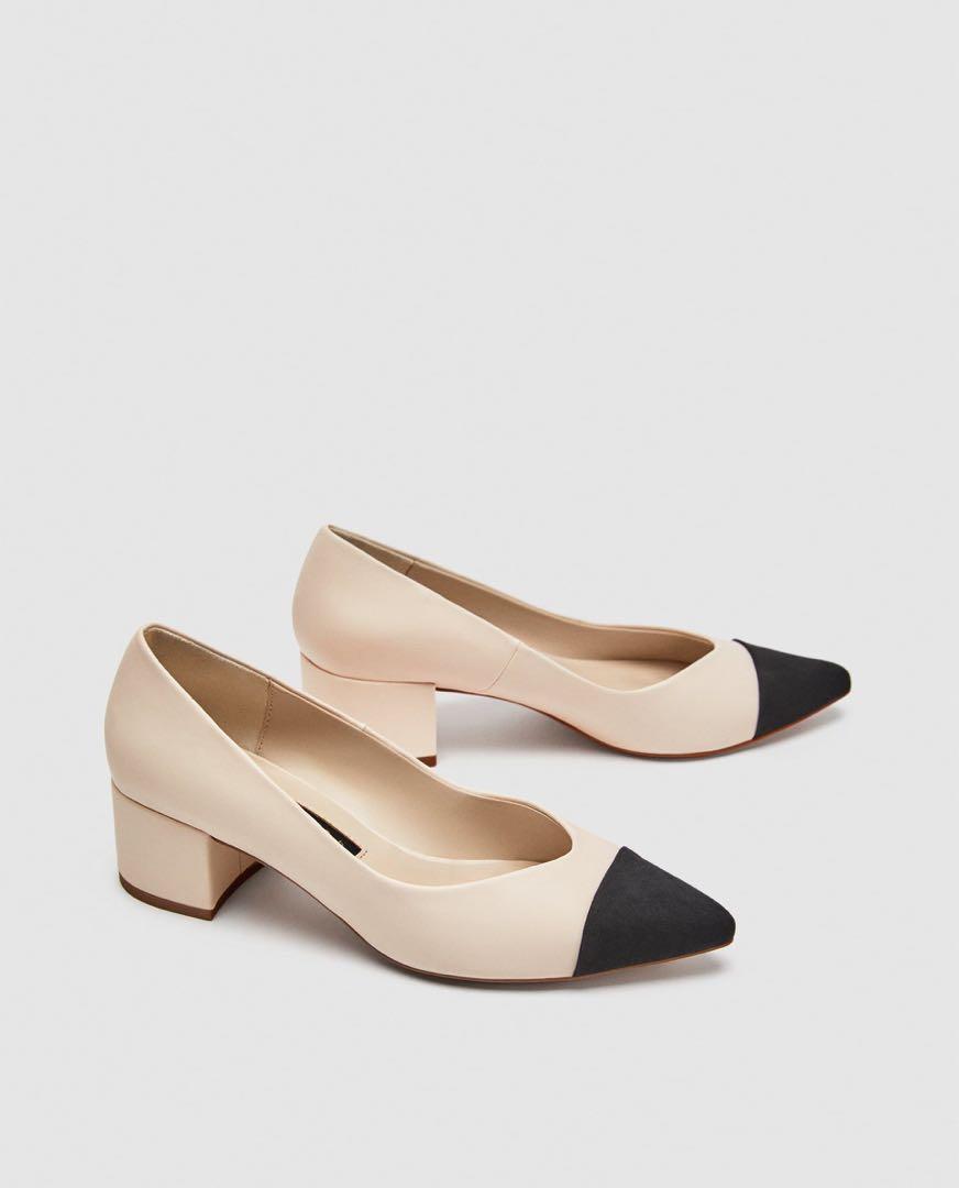 Cap toe pumps zara on sale