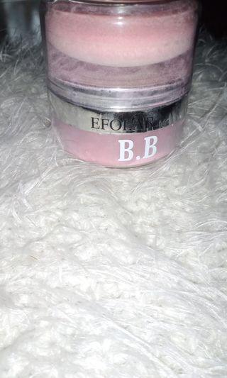Blush on  bubuk tabur / powder blush dengan puff dan kaca efolar pink