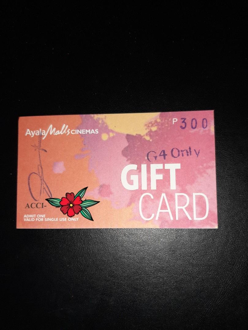 Ayala Malls Cinema Gift Card (Glorietta), Tickets & Vouchers ...