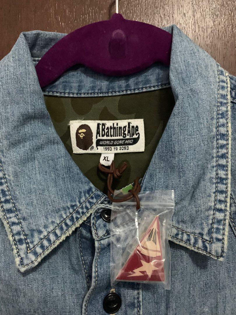 Bape Crazy Patch Denim Jacket, Men's 
