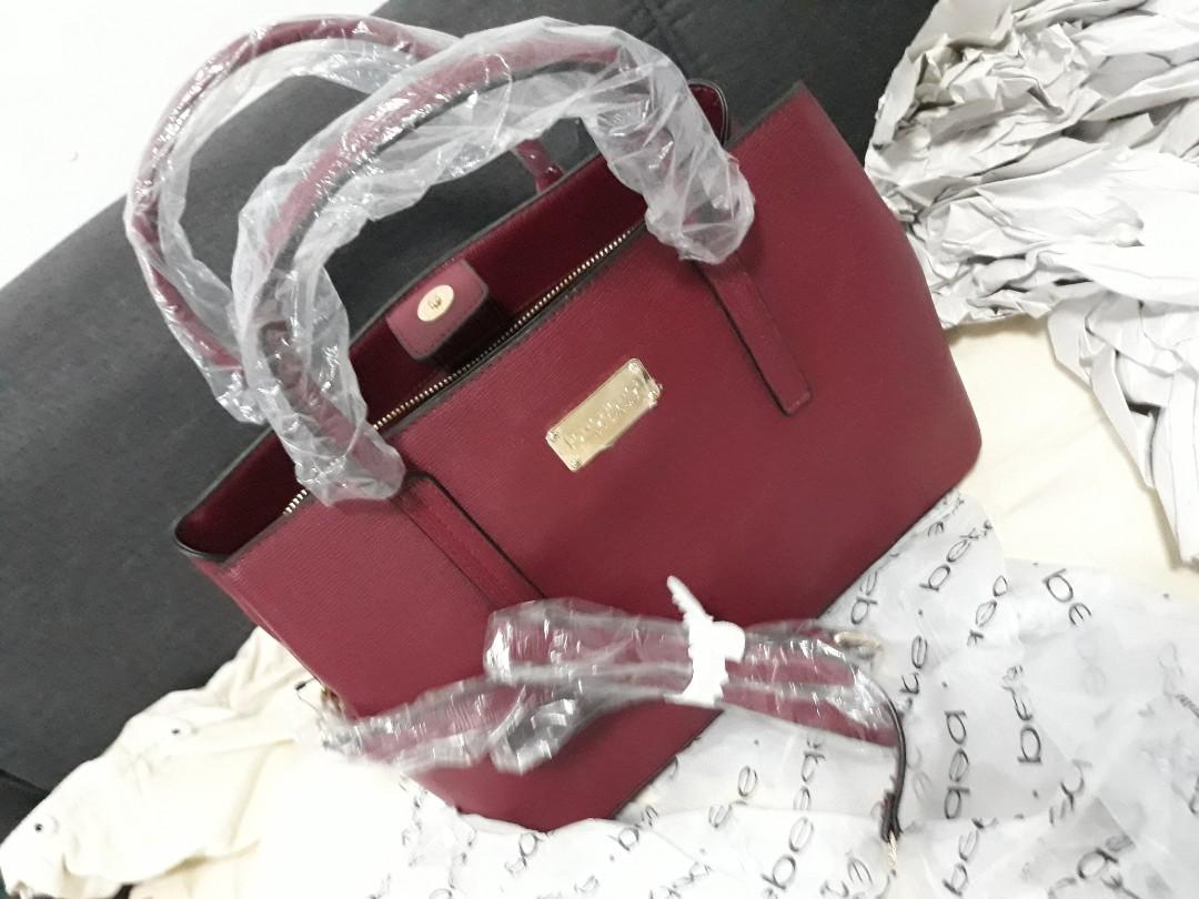 Bebe Maroon Red Bag