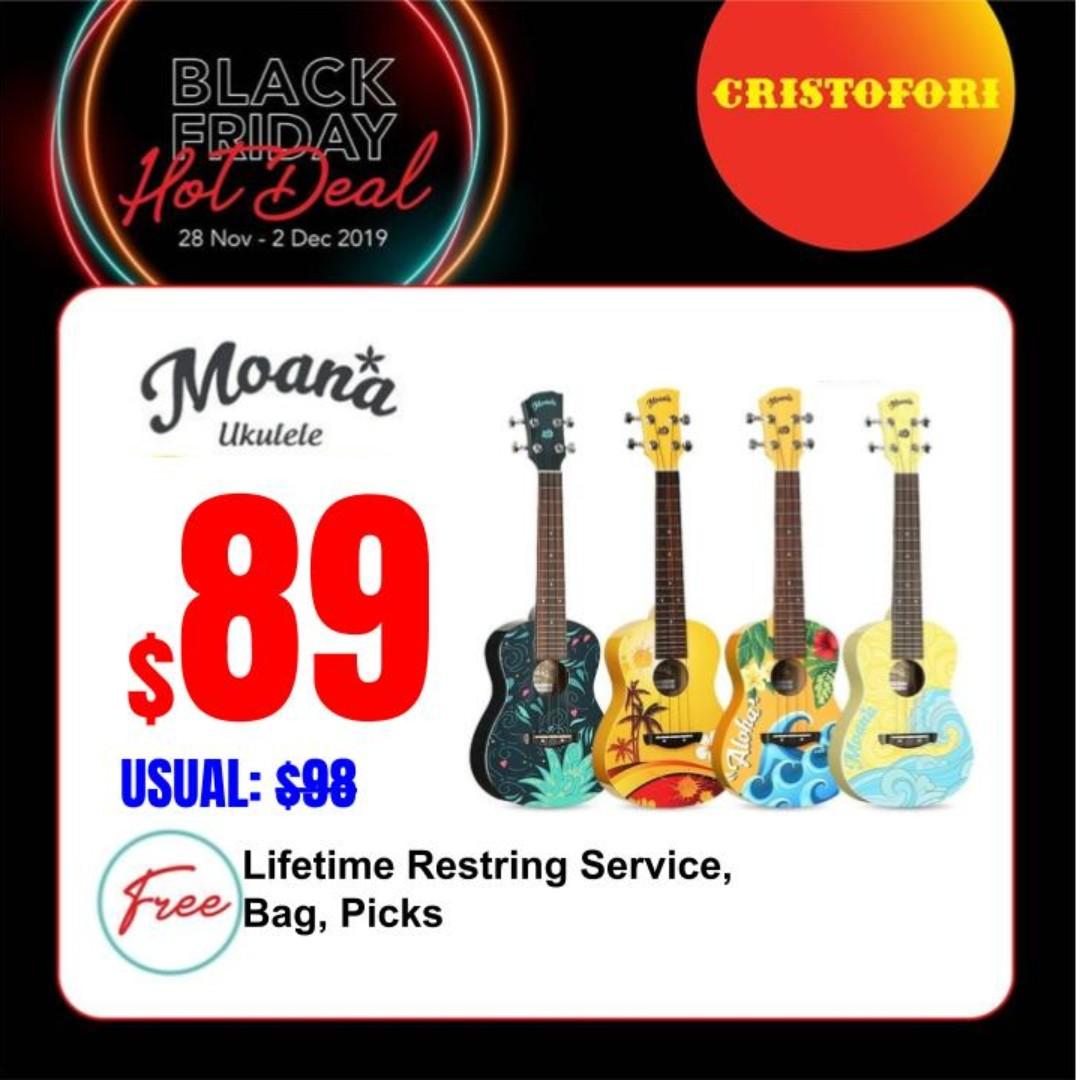 Black Friday SUPER SALES Moana Concert Size Ukulele M100 by Samick Korea
