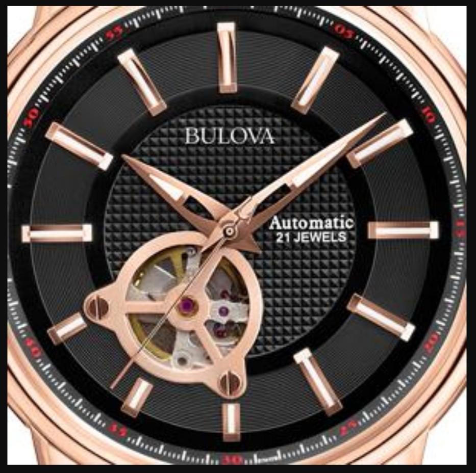 Bulova Men s Automatic Brown Strap Watch 21 jewel 97A109