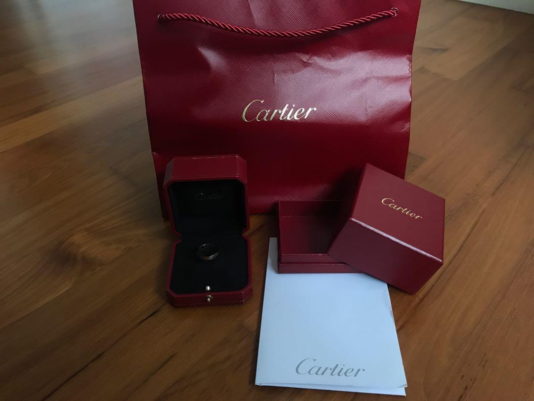 cartier love ring mens white gold
