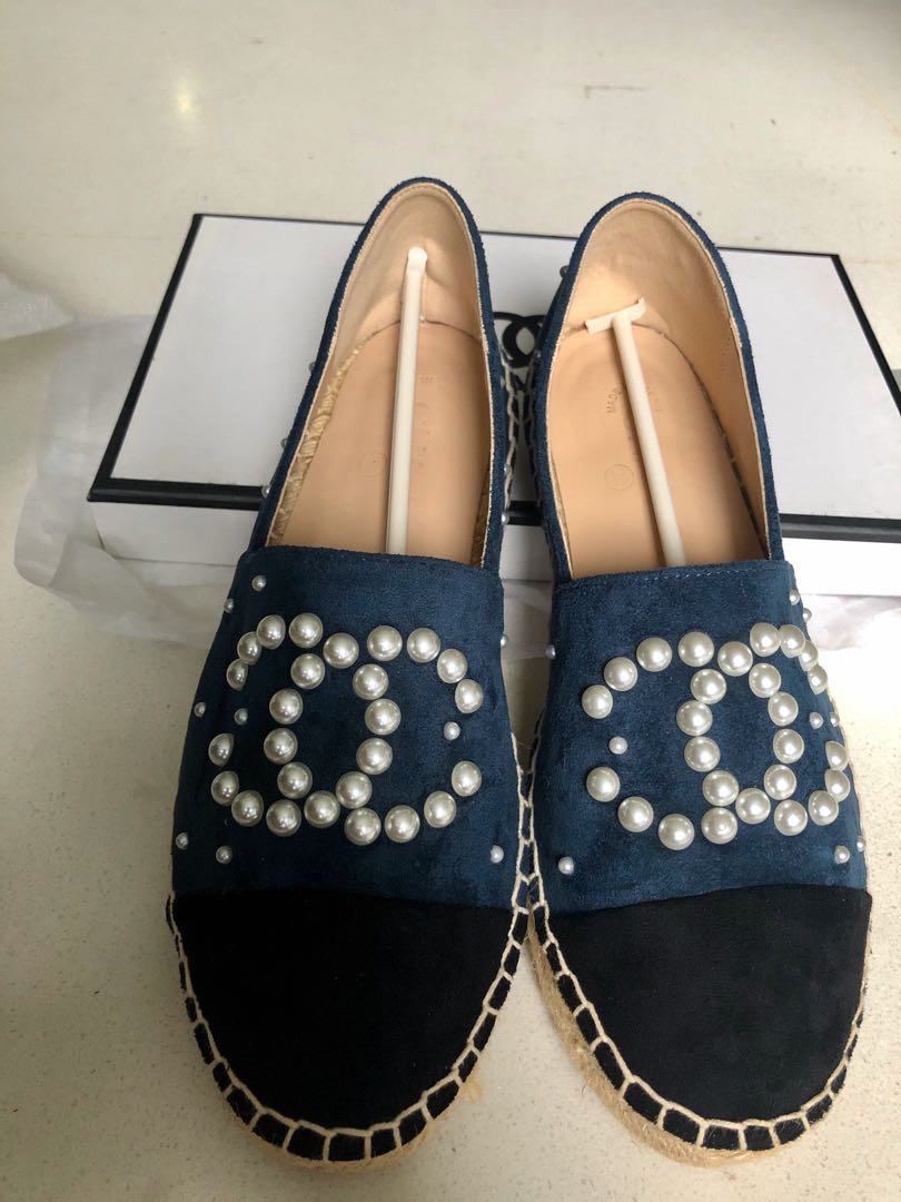 Chanel 2024 espadrilles pearl