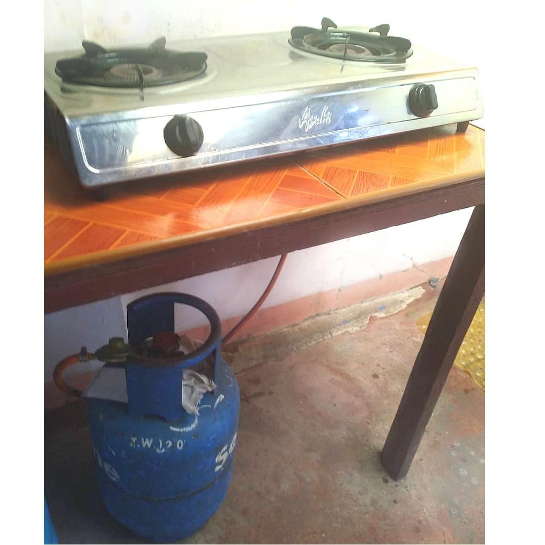 Cheapest Asahi Double Burner Gas Stove Solane Lpg Tank With De Roskas Anti Leak Feature Home Furniture Home Appliances Cooking And Ovens On Carousell