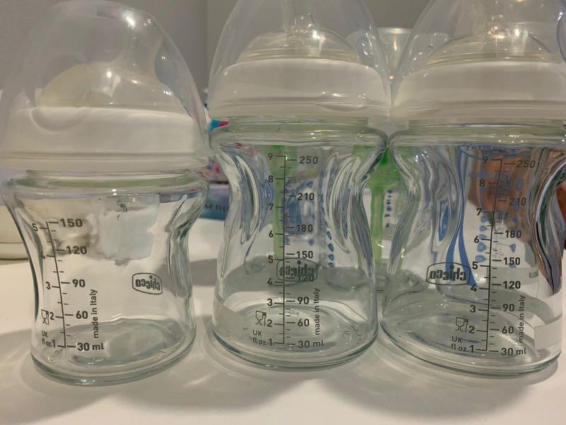 chicco glass feeding bottle 150ml