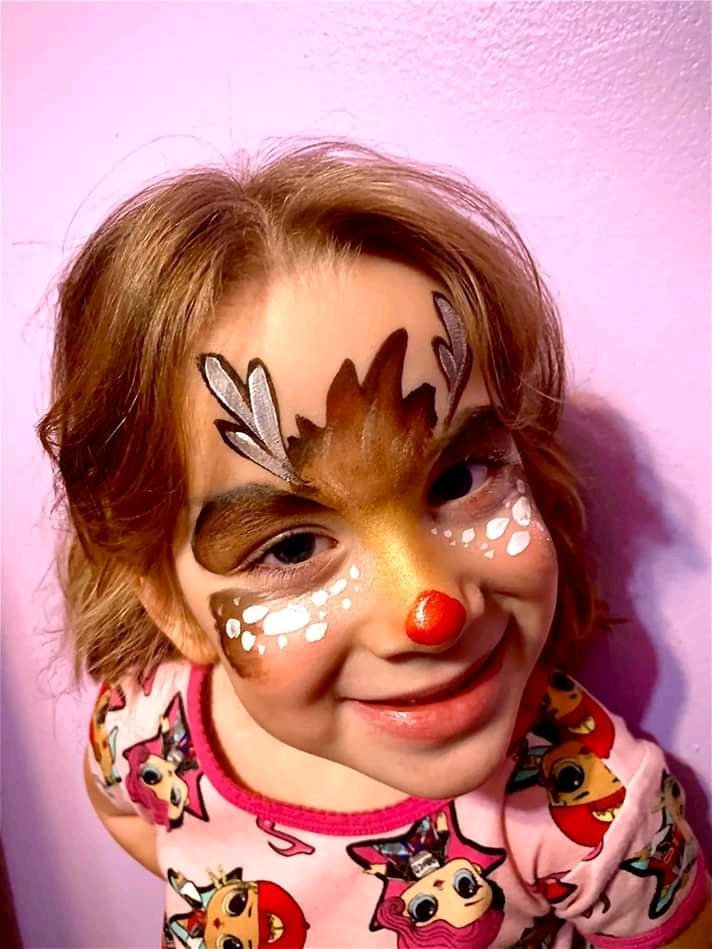 Christmas Face Painting Face Paint Quality Print Out Photo