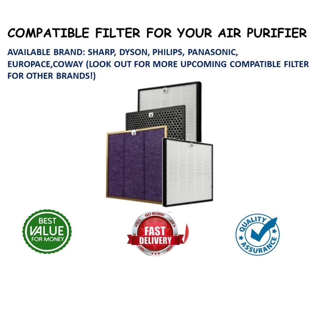 YanBan 3 piezas AC4141 AC4143 AC4144 Kit de filtro para Philips AC4072 AC4074 AC4083 AC4084 AC4085 AC4086 AC4014 ACP073 purificador de aire piezas